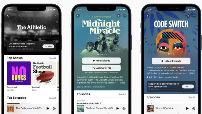 Apple Podcasts com assinatura (Imagem: divulgação/Apple)