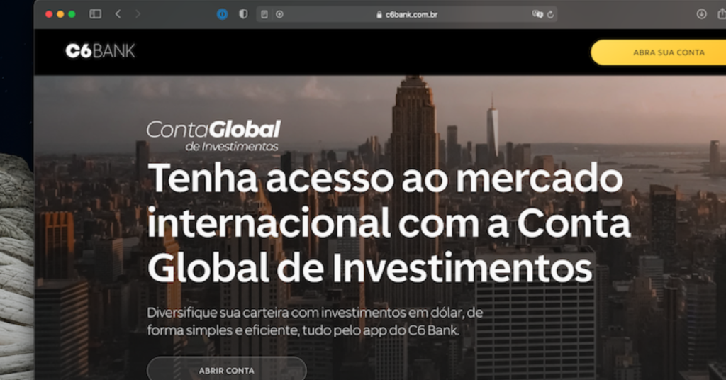 C6 Bank lança nova conta global para investir fora do Brasil