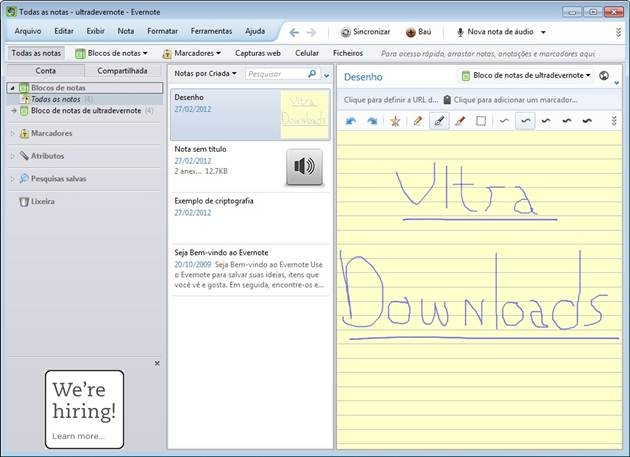 Desenhando no Evernote