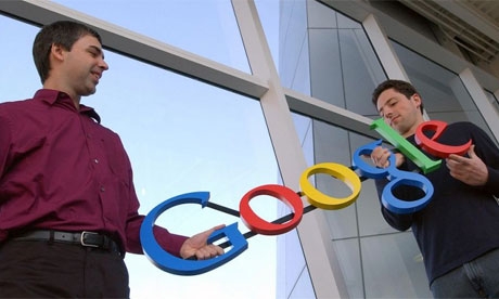 Larry e Sergey com o Google