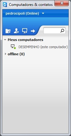 Lista de computadores conectáveis do Teamviewer