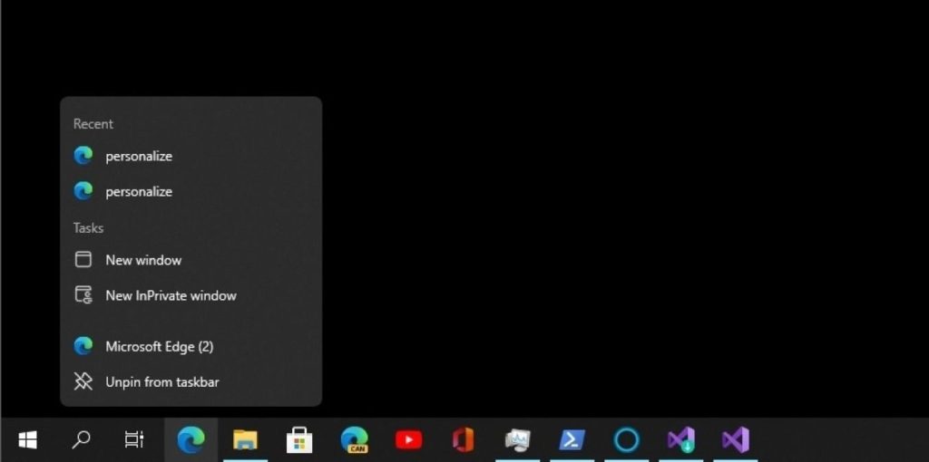 Prévia do Windows 10 traz menu flutuante na Barra de Tarefas