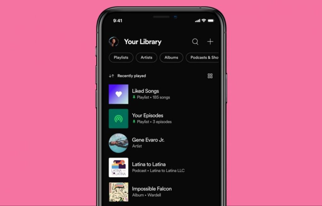 Spotify muda visual da biblioteca de músicas no celular