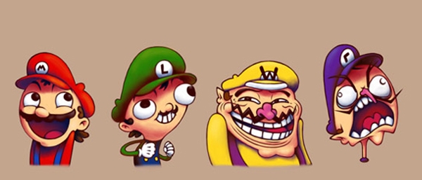 super mario troll faces