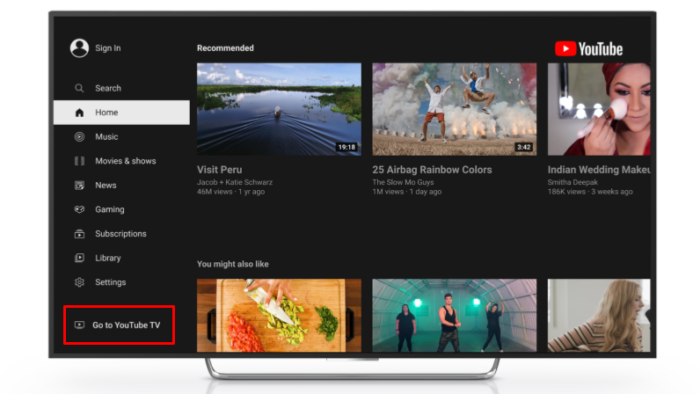 Acesso ao YouTube TV para a Roku (Imagem: divulgação/YouTube)