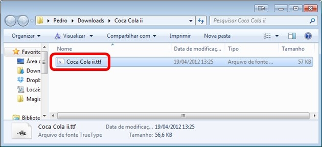 Arquivo da fonte Coca Cola