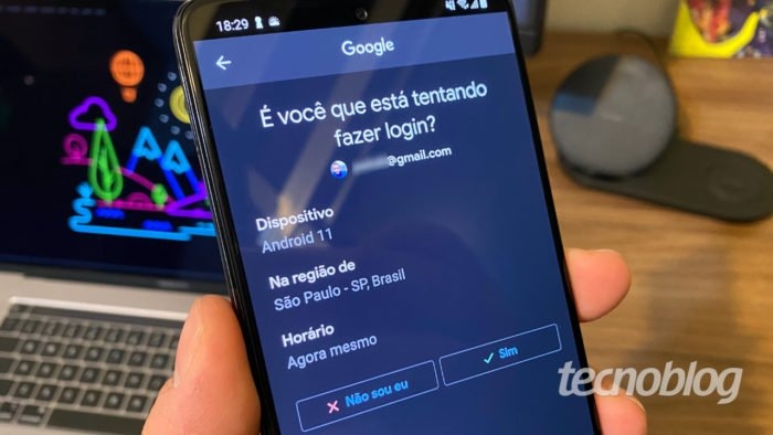 Autenticação de dois fatores do Google (Imagem: André Fogaça/Tecnoblog)