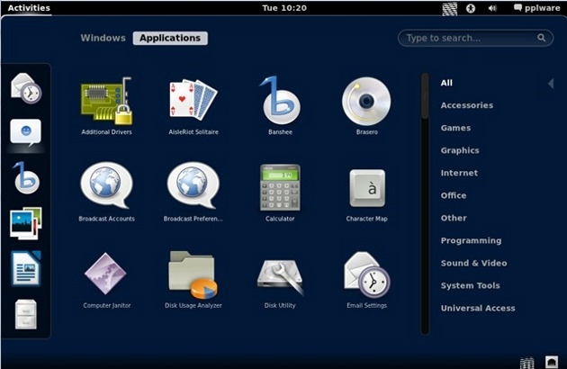 Desktop Gnome 3