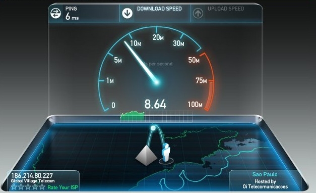 Executando o SpeedTest