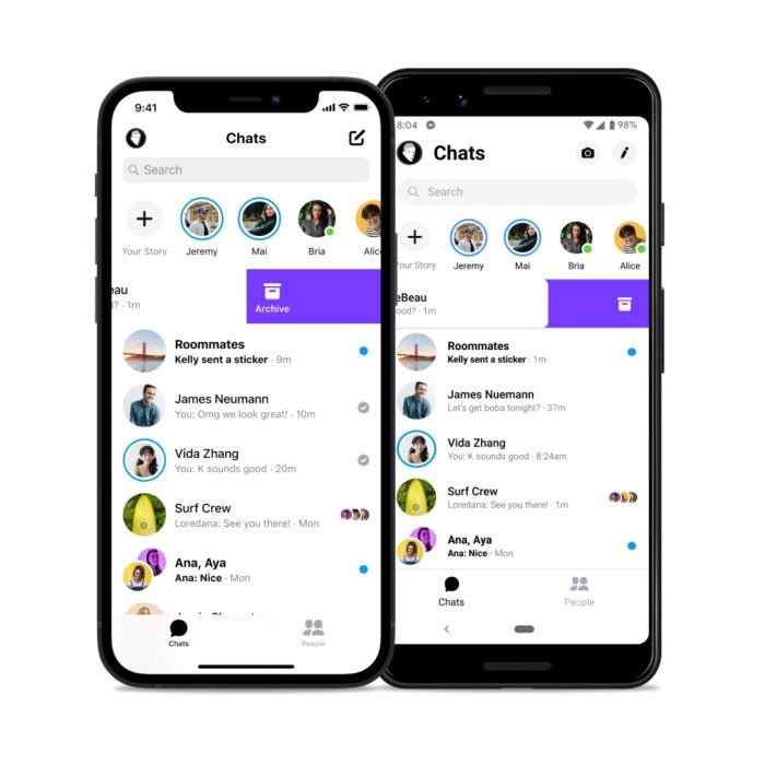 Messenger permite delizar conversa para arquivá la (Imagem: Divulgação)