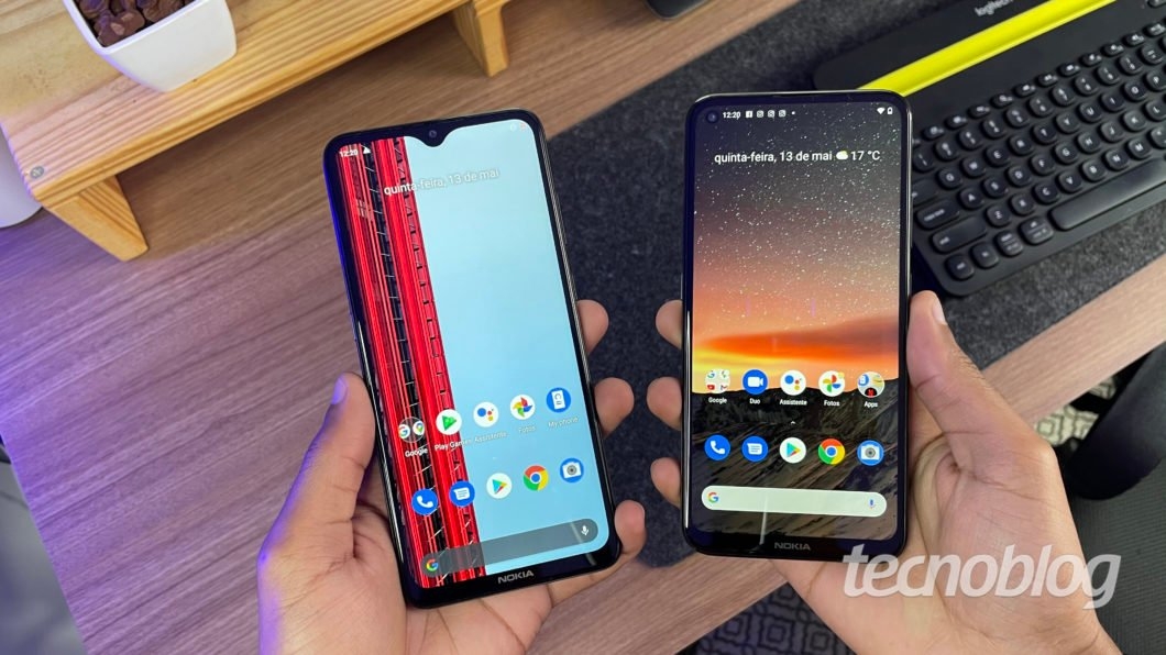 Nokia 5.3 e Nokia 5.4 (Imagem: Darlan Helder/Tecnoblog)