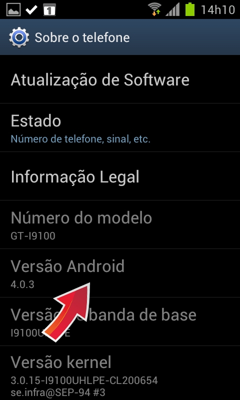 Versão do Android