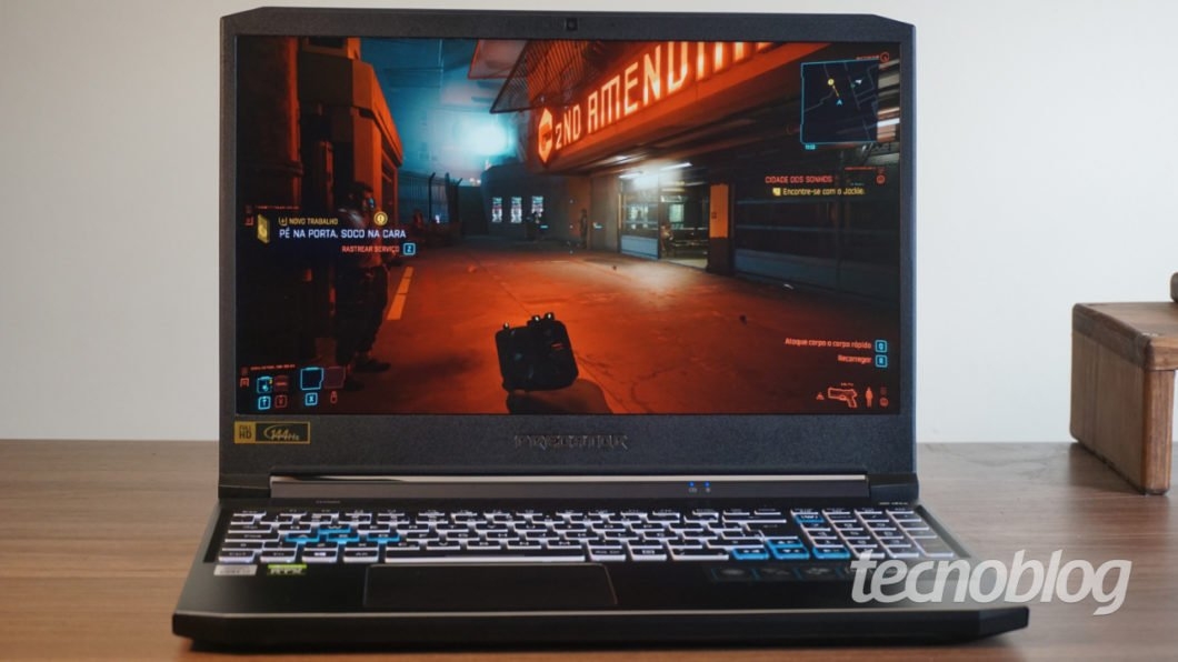 Acer Predator Helios 300 (Imagem: André Fogaça/Tecnoblog)