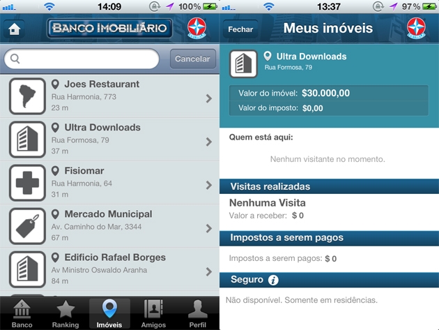 Banco Imobiliário no iOS (Imagem: Reprodução/Ultra Downloads)