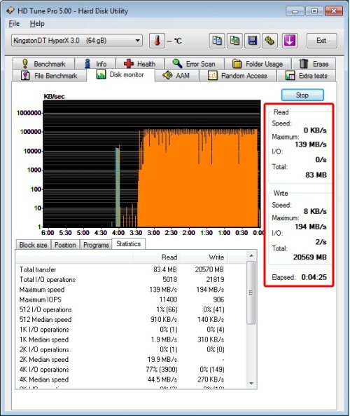 HD Tune Pro 5 Disk Monitor 1