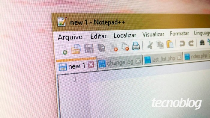 Notepad++ (imagem: Emerson Alecrim/Tecnoblog)