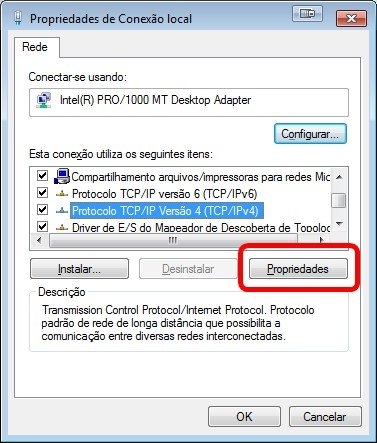 Troca de IPv4