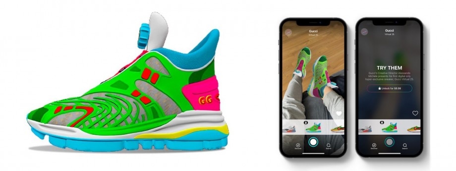 gucci tenis virtual